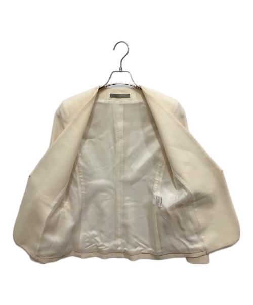 theory luxe（セオリーリュクス）theory luxe (セオリーリュクス) サキソニーノーカラージャケット アイボリー サイズ:36の古着・服飾アイテム