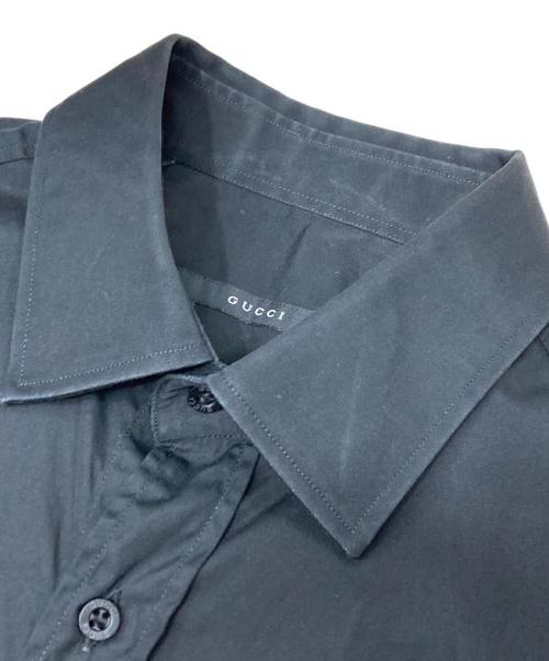 GUCCI（グッチ）GUCCI (グッチ) ドレスシャツ ブラック サイズ:39の古着・服飾アイテム