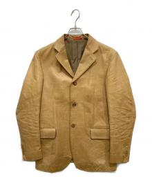 PAUL SMITH（ポールスミス）の古着「ラムレザー3Bテーラードジャケット」｜ベージュ