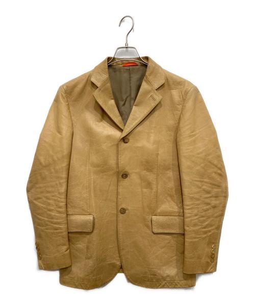 PAUL SMITH（ポールスミス）PAUL SMITH (ポールスミス) ラムレザー3Bテーラードジャケット ベージュ サイズ:Lの古着・服飾アイテム