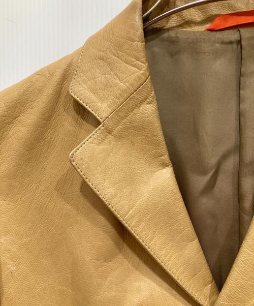 PAUL SMITH（ポールスミス）PAUL SMITH (ポールスミス) ラムレザー3Bテーラードジャケット ベージュ サイズ:Lの古着・服飾アイテム