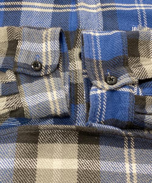 SUGAR CANE（シュガーケーン）SUGAR CANE (シュガーケーン) コットンチェックネルシャツ ブルー サイズ:Lの古着・服飾アイテム