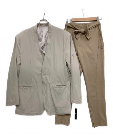 cronos ベージュ トラックスーツ メンズ セットアップ　クロノス 中古・古着通販】CRONOS (クロノス) セットアップ/COLLARLESS STRETCH
