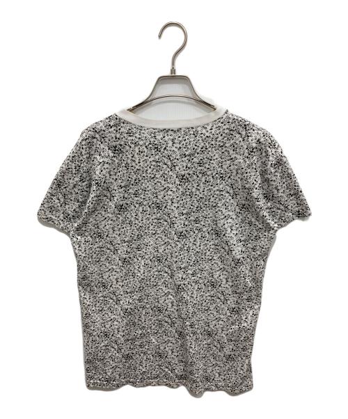 Dior（ディオール）DIOR (ディオール) 総柄VネックTシャツ ホワイト×ブラック サイズ:記載なしの古着・服飾アイテム