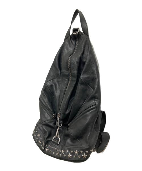 JIMMY CHOO（ジミーチュウ）JIMMY CHOO (ジミーチュウ) ワンショルダーリュック ブラックの古着・服飾アイテム