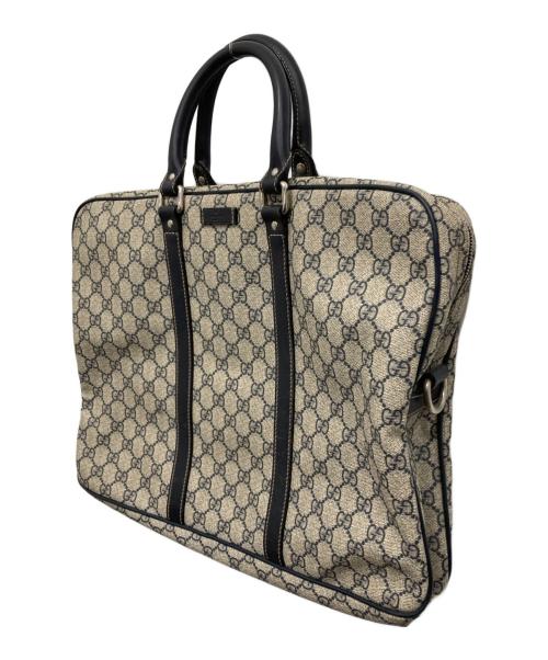 GUCCI（グッチ）GUCCI (グッチ) ブリーフケース ネイビーの古着・服飾アイテム