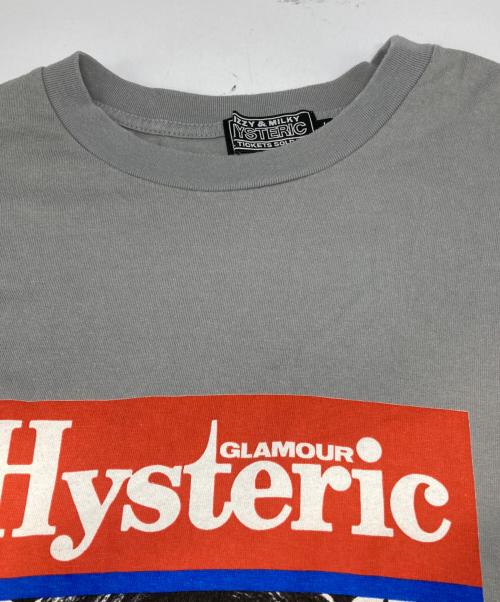 Hysteric Glamour（ヒステリックグラマー）Hysteric Glamour (ヒステリックグラマー) HG MUSIC MAGAZINE Tシャツ グレー サイズ:Lの古着・服飾アイテム
