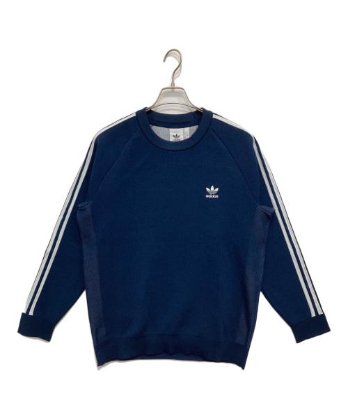 adidas（アディダス）adidas (アディダス) クルーネックニット ネイビー サイズ:Lの古着・服飾アイテム