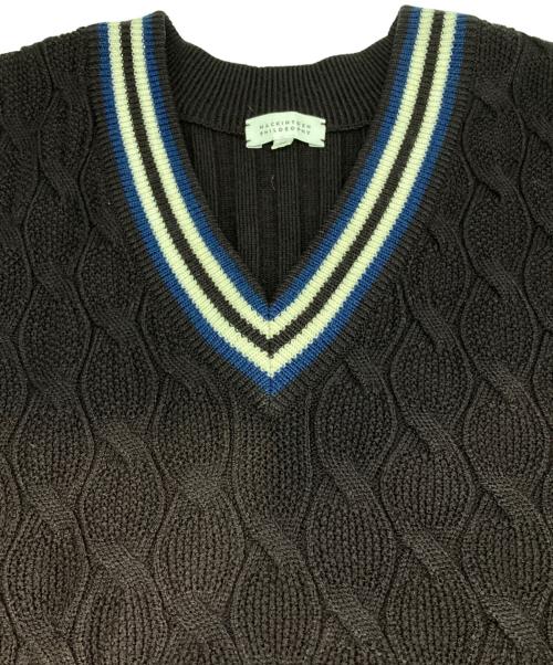 MACKINTOSH PHILOSOPHY（マッキントッシュ フィロソフィー）MACKINTOSH PHILOSOPHY (マッキントッシュ フィロソフィー) ニットベスト ブラック サイズ:38の古着・服飾アイテム