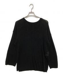 CLORE+（クロレ）の古着「ナイロン混ルーズニット」｜ブラック