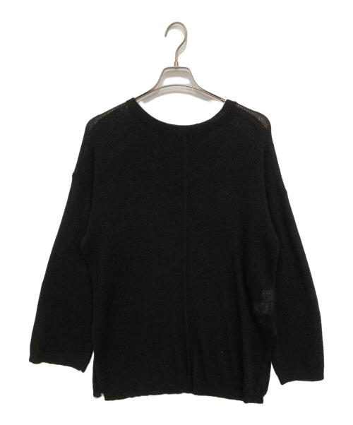 CLORE+（クロレ）CLORE+ (クロレ) ナイロン混ルーズニット ブラック サイズ:FREEの古着・服飾アイテム