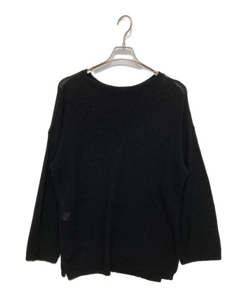 CLORE+（クロレ）CLORE+ (クロレ) ナイロン混ルーズニット ブラック サイズ:FREEの古着・服飾アイテム