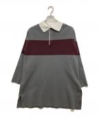 ARPEGE STORYアルページュストーリー）の古着「ラガーニットワンピース」｜グレー