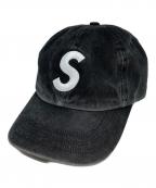 SUPREMEシュプリーム）の古着「Pigment Coated S Logo 6-Panel/キャップ」｜ブラック