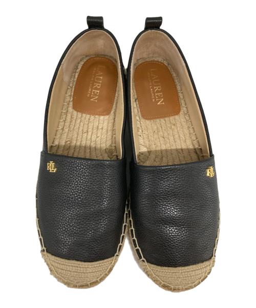 LAUREN RALPH LAUREN（ローレンラルフローレン）LAUREN RALPH LAUREN (ローレンラルフローレン) エスパドリーユ ブラック×ベージュ サイズ:UK4の古着・服飾アイテム