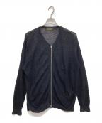 Y's for menワイズフォーメン）の古着「リネンジップカーディガン」｜ネイビー