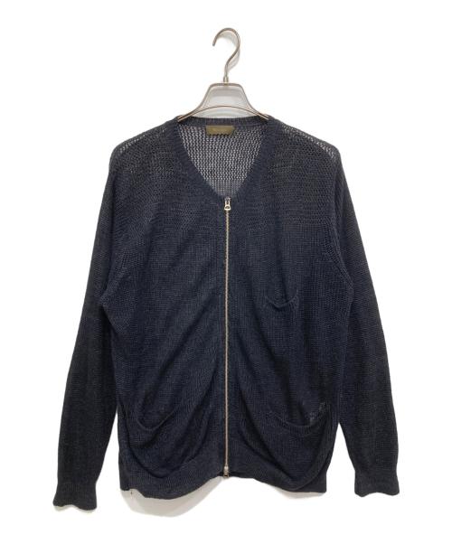 Y's for men（ワイズフォーメン）Y's for men (ワイズフォーメン) リネンジップカーディガン ネイビー サイズ:FREEの古着・服飾アイテム