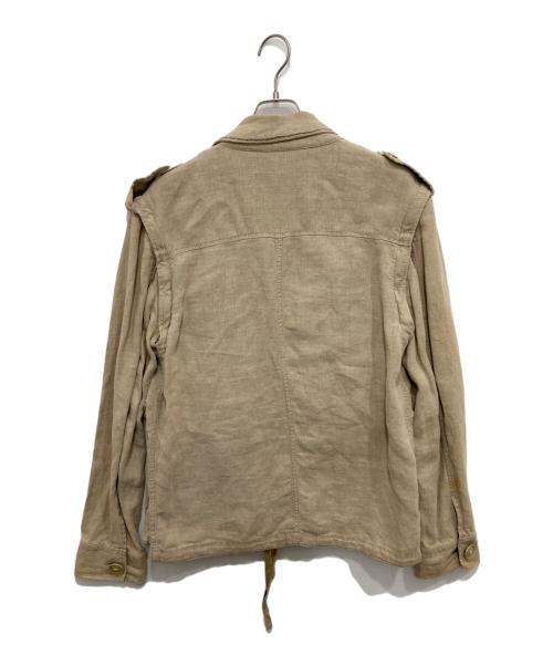 DOLCE & GABBANA（ドルチェ＆ガッバーナ）DOLCE & GABBANA (ドルチェ＆ガッバーナ) 00’sリネンコンバットジャケット ベージュ サイズ:46の古着・服飾アイテム