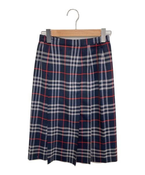 Burberry's（バーバリー）Burberry's (バーバリー) ノヴァチェックスカート ネイビー サイズ:9の古着・服飾アイテム