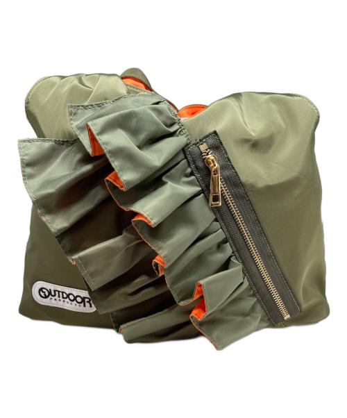 OUTDOOR PRODUCTS（アウトドア プロダクツ）OUTDOOR PRODUCTS (アウトドア プロダクツ) RISLEY (リズレー) トライアングルフリルバッグ グリーンの古着・服飾アイテム