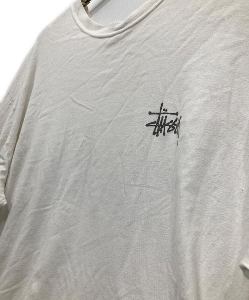 stussy（ステューシー）stussy (ステューシー) ロゴプリントカットソー ホワイト サイズ:XLの古着・服飾アイテム