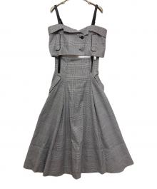 Mystrada（マイストラーダ）の古着「ノースリーブ・キャミソールワンピース」｜グレー