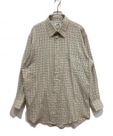 HERMES（エルメス）の古着「セリエボタンチェックシャツ」｜イエロー