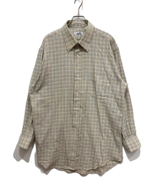 HERMES（エルメス）HERMES (エルメス) セリエボタンチェックシャツ イエロー サイズ:42の古着・服飾アイテム