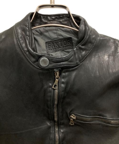 FAKTOR（ファクター）FAKTOR (ファクター) レザージャケット ブラック サイズ:Sの古着・服飾アイテム