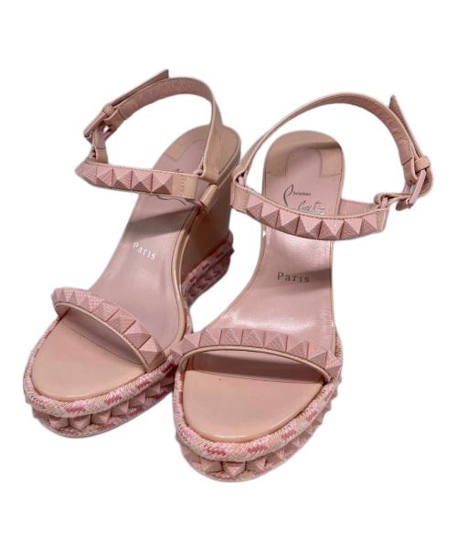 Christian Louboutin（クリスチャン・ルブタン）Christian Louboutin (クリスチャン・ルブタン) pyraclou 110 ピンク サイズ:38の古着・服飾アイテム