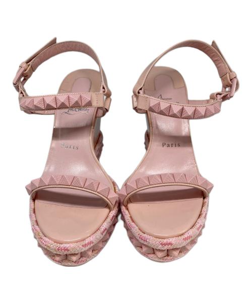 Christian Louboutin（クリスチャン・ルブタン）Christian Louboutin (クリスチャン・ルブタン) pyraclou 110 ピンク サイズ:38の古着・服飾アイテム