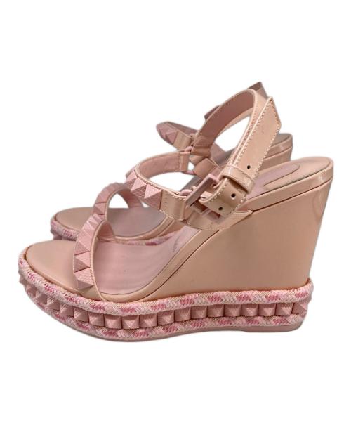 Christian Louboutin（クリスチャン・ルブタン）Christian Louboutin (クリスチャン・ルブタン) pyraclou 110 ピンク サイズ:38の古着・服飾アイテム