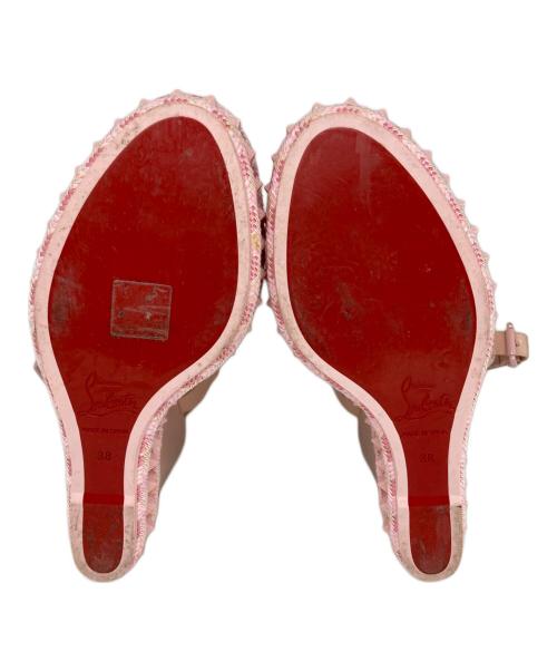 Christian Louboutin（クリスチャン・ルブタン）Christian Louboutin (クリスチャン・ルブタン) pyraclou 110 ピンク サイズ:38の古着・服飾アイテム