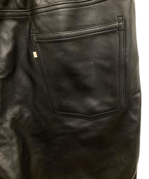 WESTOVERALLS（ウエストオーバーオールズ）WESTOVERALLS (ウエストオーバーオールズ) レザートラックパンツ ブラック サイズ:Sの古着・服飾アイテム