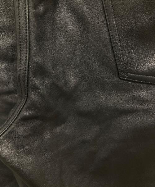 WESTOVERALLS（ウエストオーバーオールズ）WESTOVERALLS (ウエストオーバーオールズ) レザートラックパンツ ブラック サイズ:Sの古着・服飾アイテム