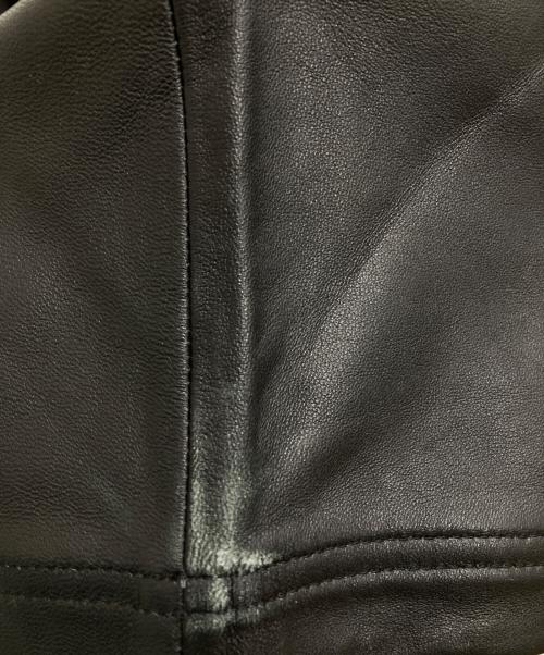 WESTOVERALLS（ウエストオーバーオールズ）WESTOVERALLS (ウエストオーバーオールズ) レザートラックパンツ ブラック サイズ:Sの古着・服飾アイテム