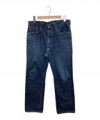 BOWERY BLUE MAKERSバワリーブルーメーカーズ）の古着「シンチバッグデニムパンツ」｜ブルー