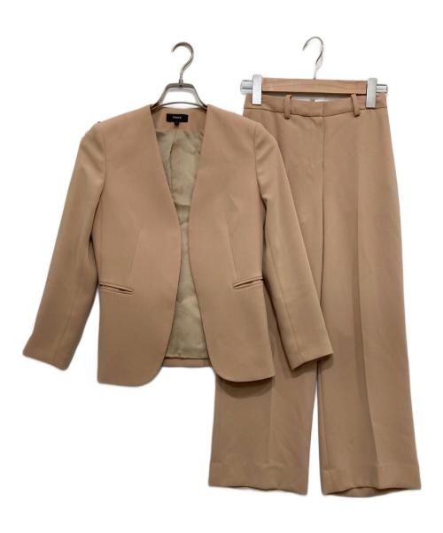 theory（セオリー）theory (セオリー) セットアップスーツ ベージュ サイズ:XSの古着・服飾アイテム