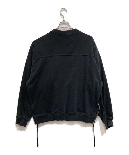 MAISON SPECIAL（メゾンスペシャル）MAISON SPECIAL (メゾンスペシャル) Heavy-Weight Sweat Prime-Over Side Zip Crew Neck Pullover ブラック サイズ:01の古着・服飾アイテム