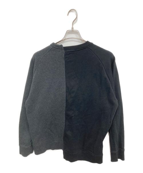 Onitsuka Tiger（オニツカタイガー）Onitsuka Tiger (オニツカタイガー) リメイクドッキングスウェット ブラック×グレー サイズ:Mの古着・服飾アイテム