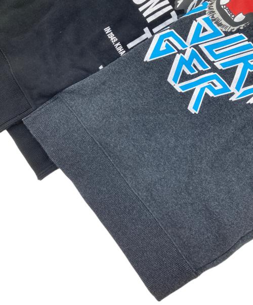 Onitsuka Tiger（オニツカタイガー）Onitsuka Tiger (オニツカタイガー) リメイクドッキングスウェット ブラック×グレー サイズ:Mの古着・服飾アイテム