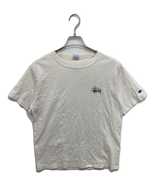 stussy（ステューシー）stussy (ステューシー) Champion (チャンピオン) Astronaut Tee ホワイト サイズ:Mの古着・服飾アイテム
