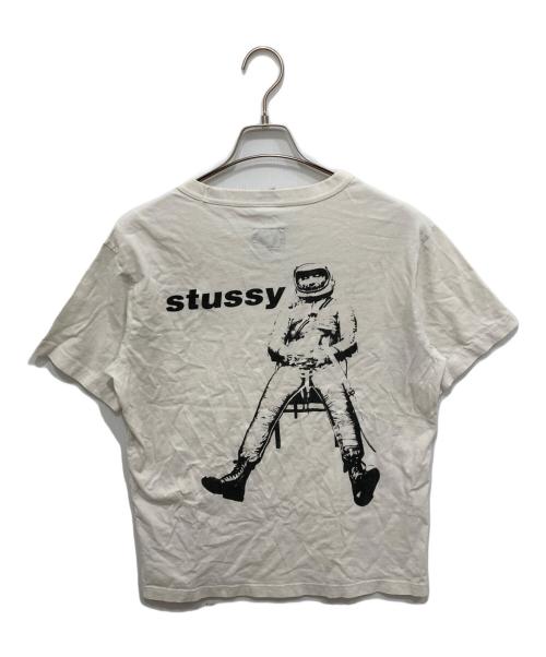 stussy（ステューシー）stussy (ステューシー) Champion (チャンピオン) Astronaut Tee ホワイト サイズ:Mの古着・服飾アイテム