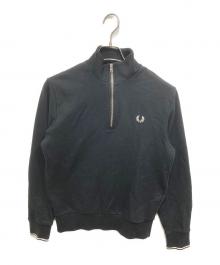 FRED PERRY（フレッドペリー）の古着「ハーフジップスウェット」｜ブラック