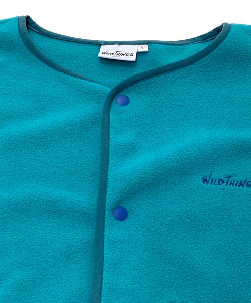 WILD THINGS（ワイルドシングス）WILD THINGS (ワイルドシングス) スナップフリースカーディガン グリーン サイズ:Sの古着・服飾アイテム