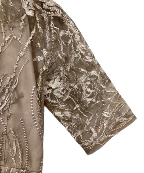 haremode（ハレモード）haremode (ハレモード) エンブロイダリーチュールドレス ベージュ サイズ:Mの古着・服飾アイテム