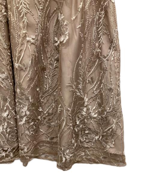haremode（ハレモード）haremode (ハレモード) エンブロイダリーチュールドレス ベージュ サイズ:Mの古着・服飾アイテム