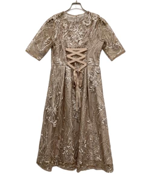 haremode（ハレモード）haremode (ハレモード) エンブロイダリーチュールドレス ベージュ サイズ:Mの古着・服飾アイテム