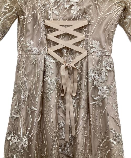 haremode（ハレモード）haremode (ハレモード) エンブロイダリーチュールドレス ベージュ サイズ:Mの古着・服飾アイテム