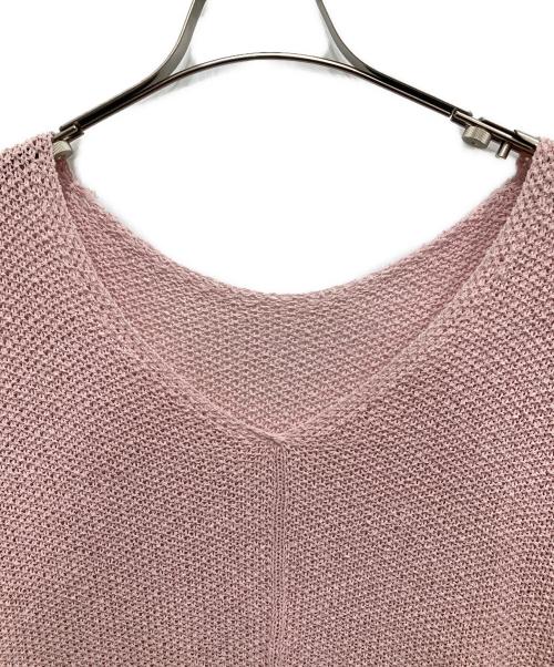 Spick and Span（スピック＆スパン）Spick and Span (スピック＆スパン) カノコ編みペーパーヤーン2WAYルーズニット ピンク サイズ:Fの古着・服飾アイテム